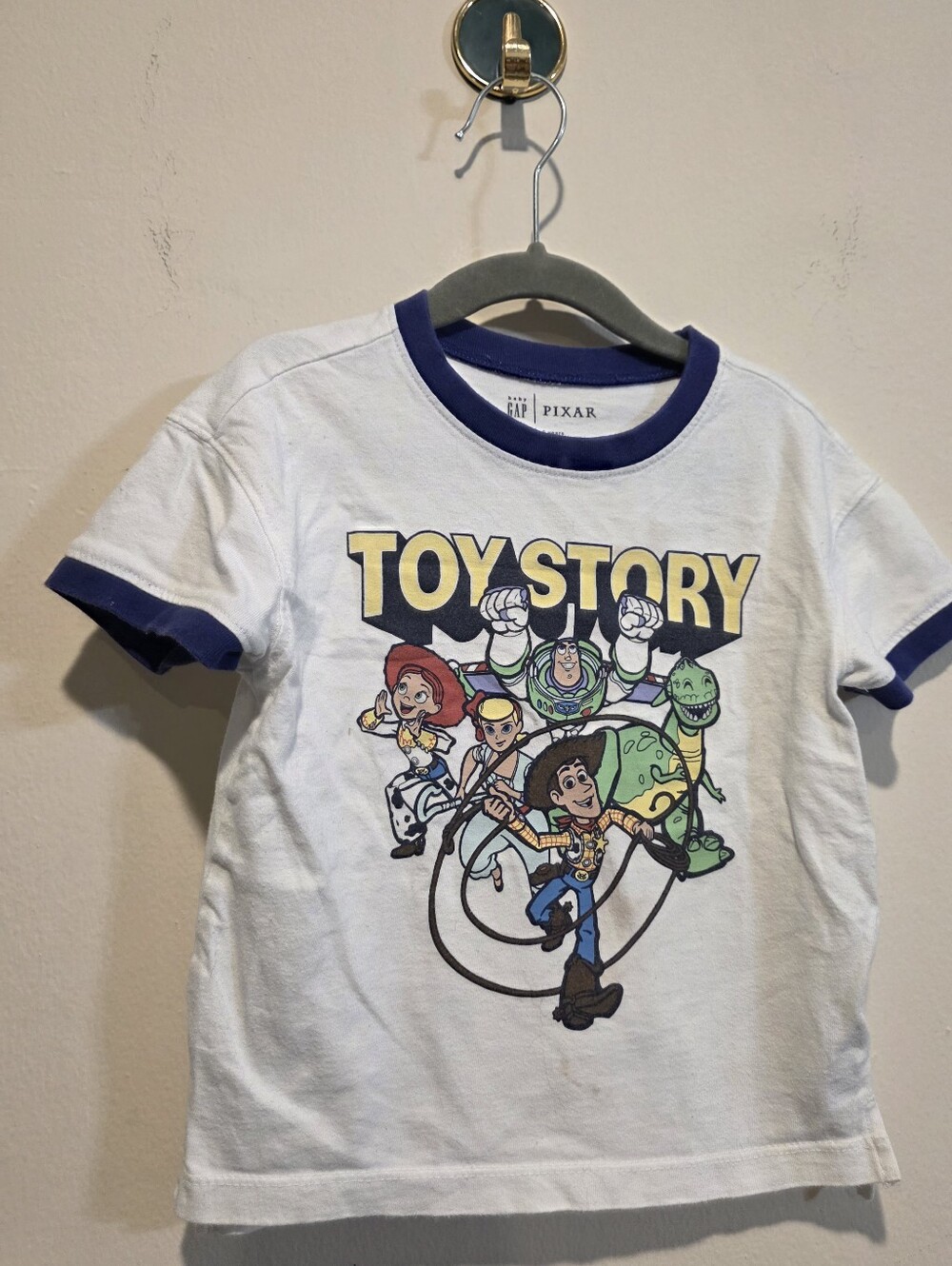 Baby Gap x Pixar Toy Story Woody Buzz Lightyear Ringer Tee Size 4 Years / 4T